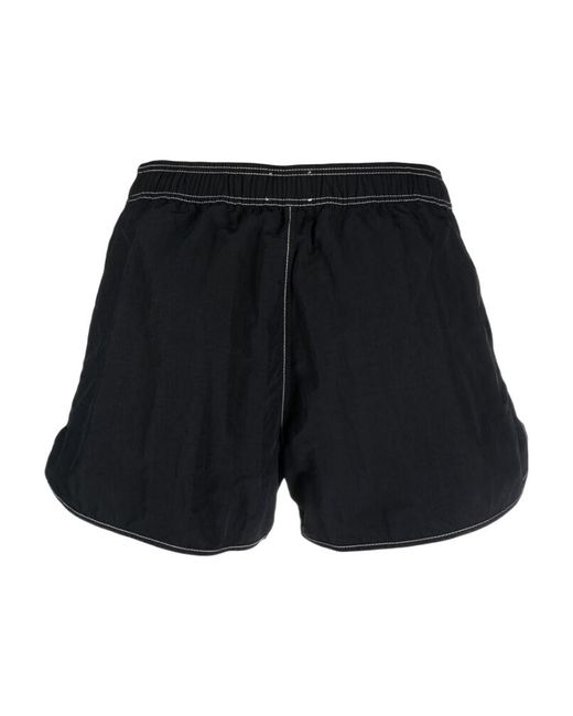 Isabel Marant Black Vicente Logo-Patch Swim Shorts for men