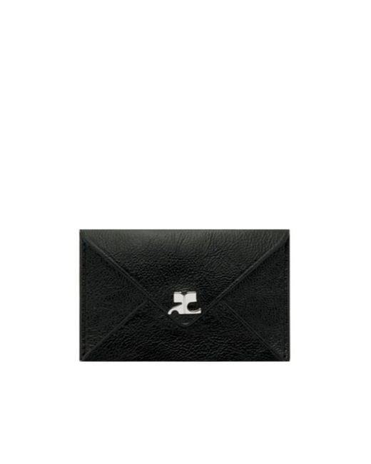 Courreges Black Courrèges Envelope Card Holder for men