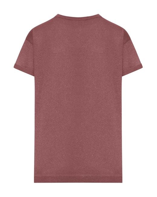 Brunello Cucinelli Pink Short Sleeved Crewneck T-Shirt