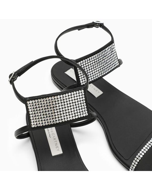 Stella McCartney White Logo Flat Sandals