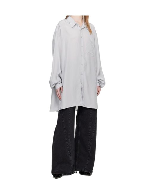 Maison Margiela White Long-Sleeve Buttoned Shirt