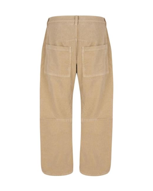 Nili Lotan Natural Casual Trousers With Belt Loops