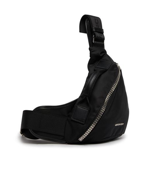 Givenchy Black G-Zip Triangular Small Shoulder Bag for men