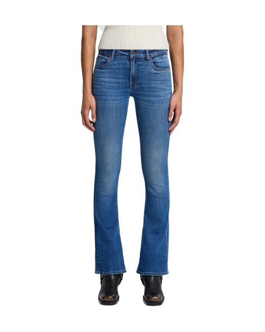 7 For All Mankind Blue Belt-Loop Jeans