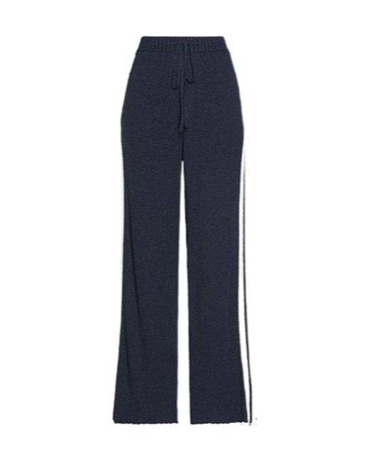 Maison Margiela Blue Solid-Color Knitted Pants