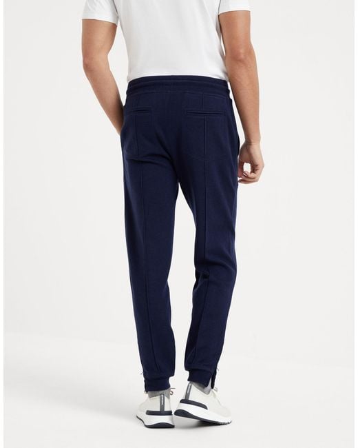 Brunello Cucinelli Blue Straight-Leg Track Pants for men
