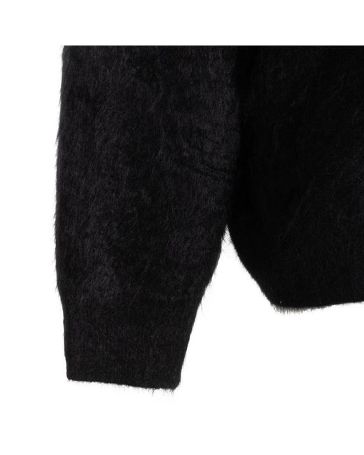 Thom Krom Black Fuzzy High-Neck Sweater