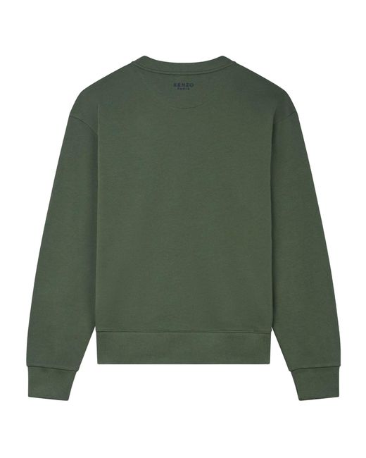 KENZO Green Boke Flower Embroidered Crewneck Sweatshirt for men