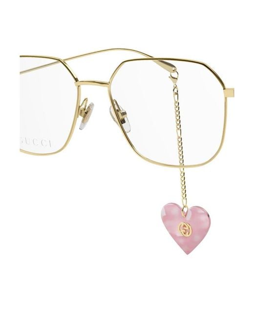Gucci White Eyewear Square Frame Glasses