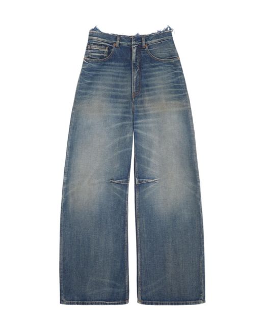 MM6 by Maison Margiela Blue Wide-Leg Jeans