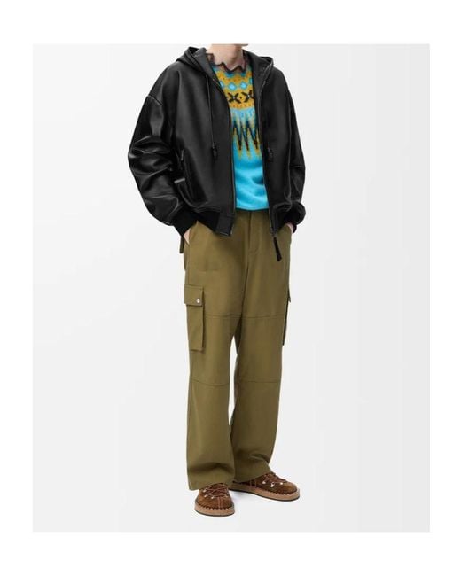 Loewe Black Hooded Jacket for men