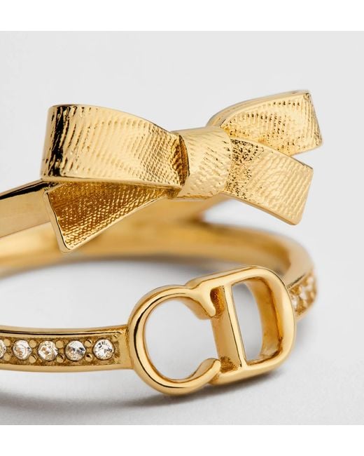 Dior Metallic Cd Bow Ring