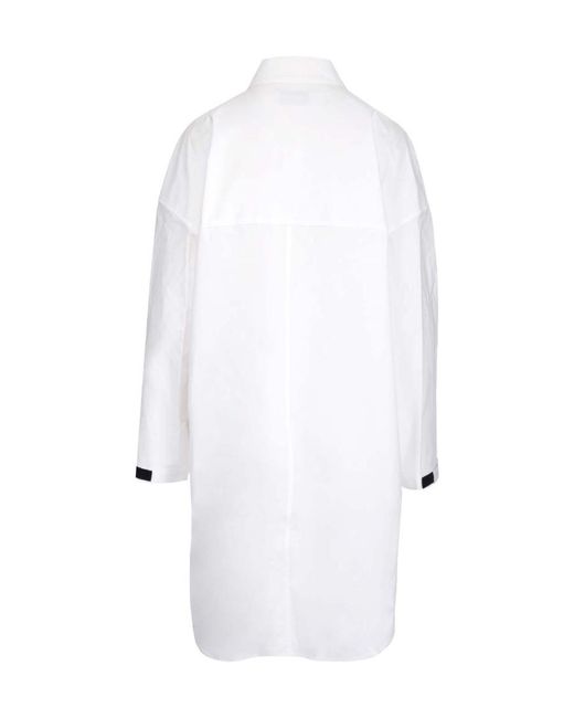 Ambush White Logo Embroidered Longline Shirt