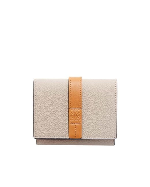 Loewe White Trifold Wallet