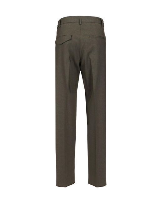 Tagliatore Gray Belt Loops Slacks for men