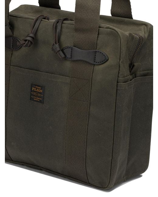 Filson Black 'Tin Cloth' Medium Shoulder Bag for men