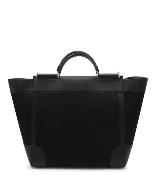 Dolce & Gabbana Black Logo Stamp Tote Bag for men