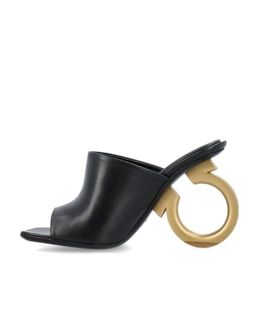 Ferragamo Multicolor Ferragamo Elina Sculpted Heeled Mules