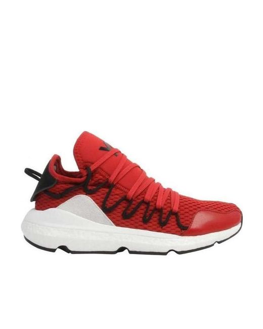Y-3 Red Kusari Lace-Up Sneakers for men