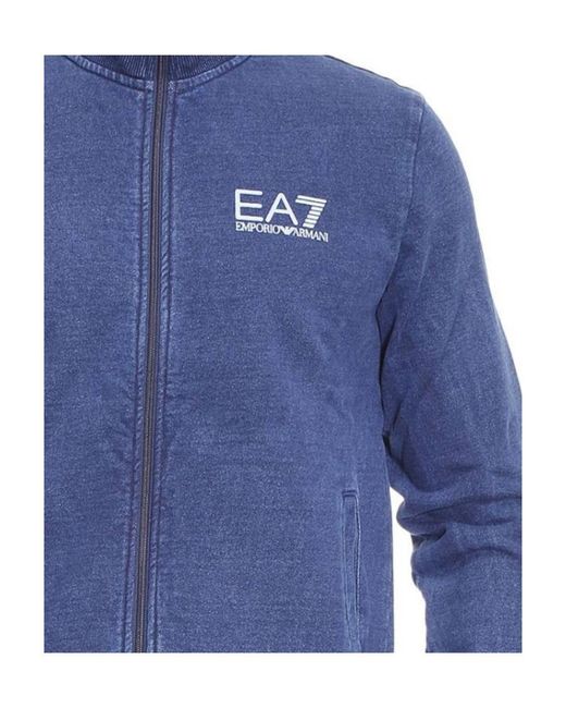 EA7 Blue Logo Details Casual Jacket for men