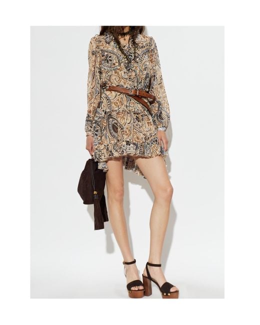Etro Natural Long-Sleeved Dress