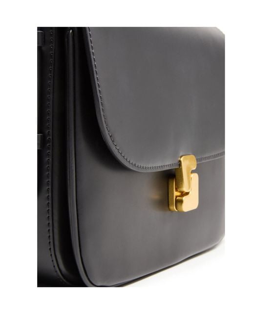 Soeur Black Flap Shoulder Bag