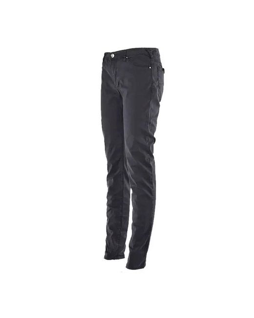 Emporio Armani Blue Logo Details Casual Pants