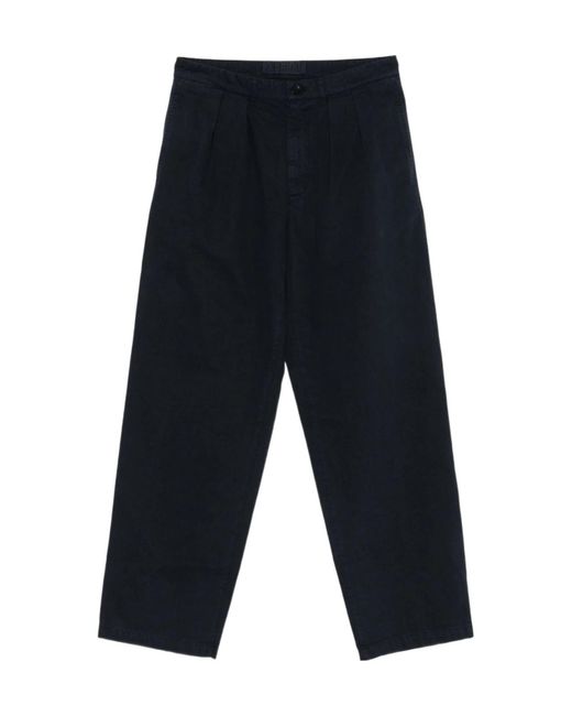 Aspesi Blue Pleated Details Casual Pants for men