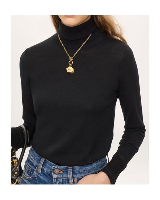 Chloé Black Fitted Turtleneck