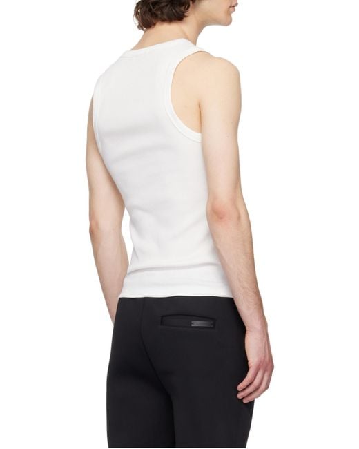 Entire studios White Knitted Tank Top for men