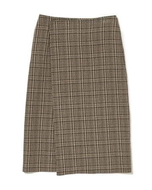 Auralee Multicolor Plaid Wrap Dress