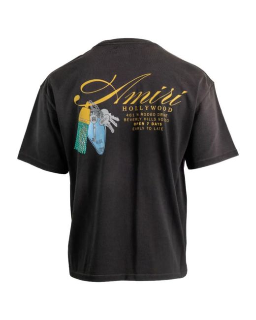 Amiri Black T Shirts And Polos for men