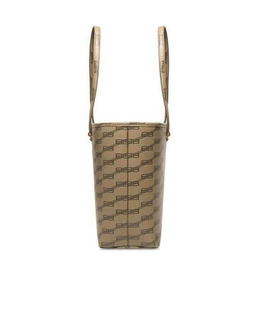 Balenciaga Natural Signature Bb Canvas Tote Bag