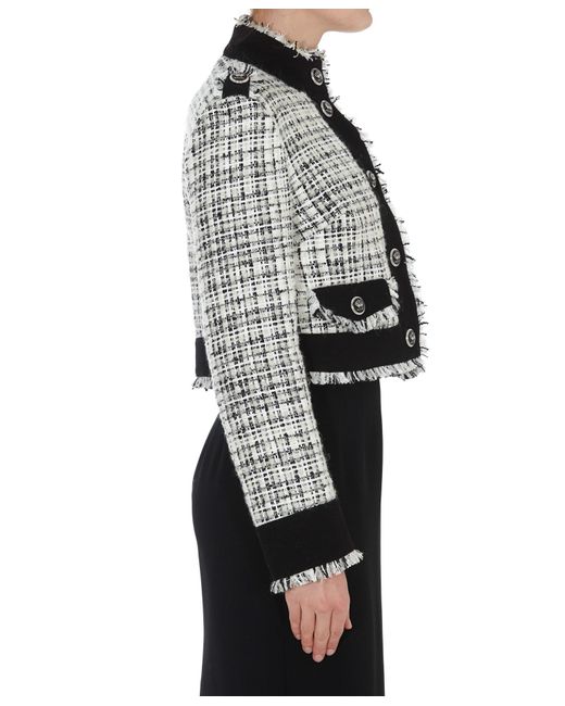 Dolce & Gabbana Black Cropped Tweed Jacket