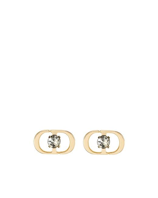 Dior Metallic Petit Cd Jolie Stud Earrings