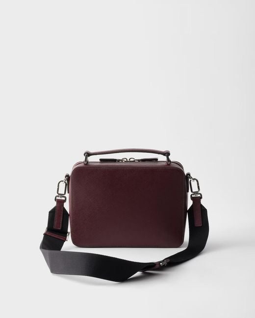 Prada Purple Brique Medium Saffiano Leather Bag for men