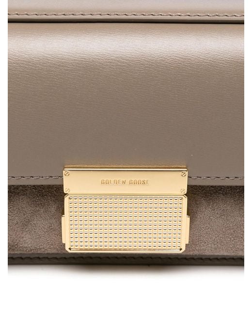 Golden Goose Deluxe Brand Metallic Small Venezia Suede-Panelled Tote Bag