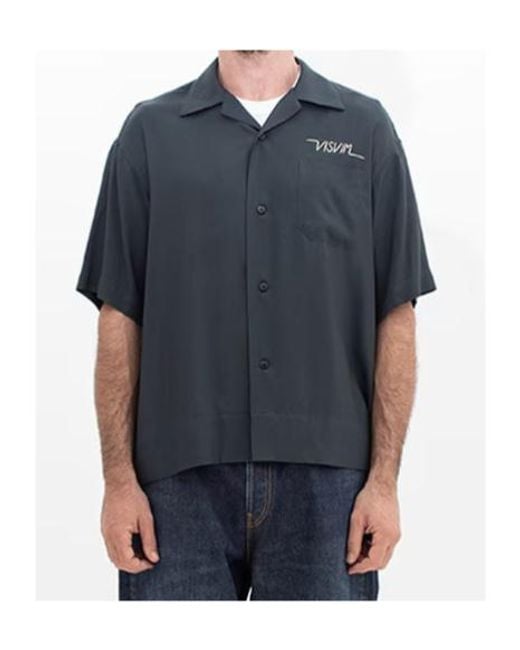 Visvim Blue Copa Short-Sleeve Silk Shirt for men