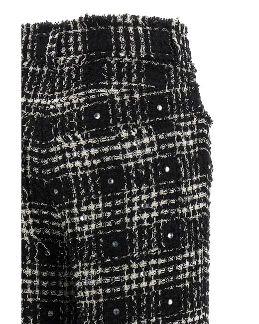 GIUSEPPE DI MORABITO Black Crystal Bouclé Pants