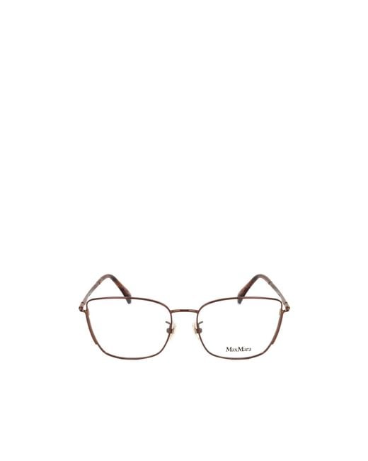 Max Mara White Square Frame Glasses