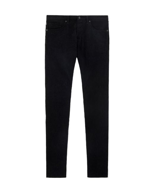 Tom Ford Blue Logo-Patch Mid-Rise Skinny Jeans for men