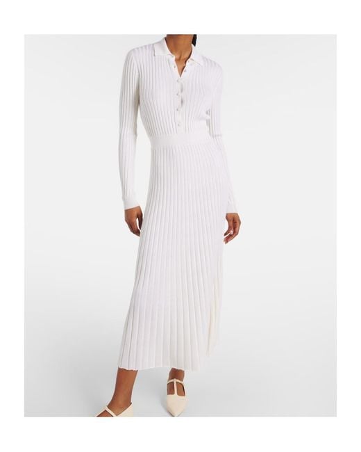 Gabriela Hearst White Ardor Silk And Cashmere Maxi Dress