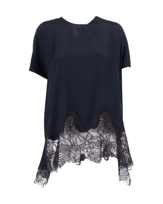 Fabiana Filippi Blue Crepe De Chine Top