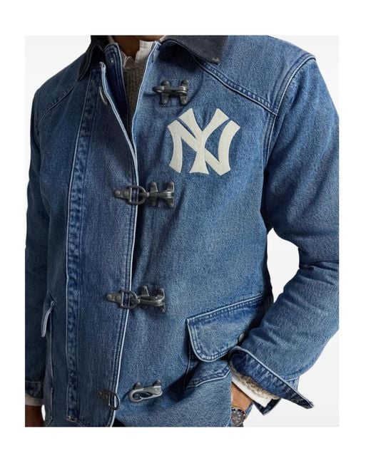 Polo Ralph Lauren Blue Logo Print Denim Jacket for men