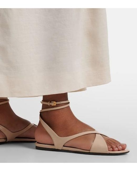 Khaite Multicolor Solid Leather Sandals