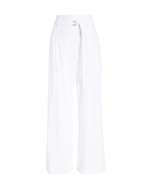 Philosophy Di Lorenzo Serafini White Casual Pants With Belt Loops