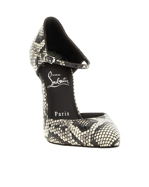 Christian Louboutin Metallic Stiletto-Heeled Sandals