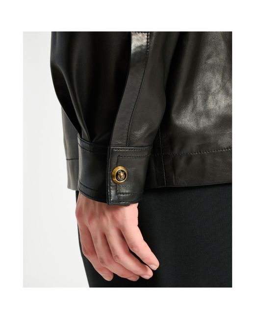 Balmain Black Collared Button-Up Jacket for men