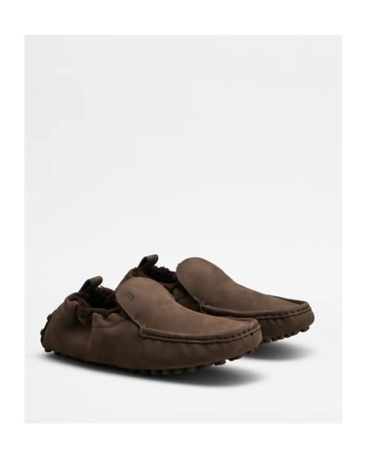 Tod's Brown Glove Gommino Loafers