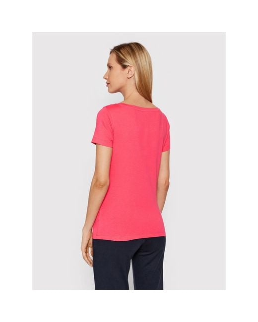 EA7 Red Logo Short-Sleeved T-Shirt